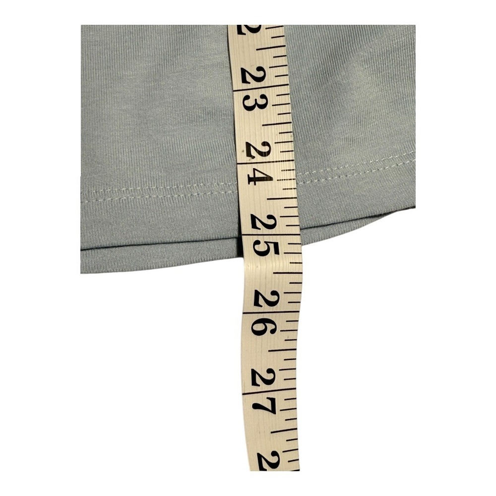 Madewell Light Blue Ribbed Puff Sleeve Crew Neck T Shirt Top Size‎ Small NWT - Picture 7 of 8